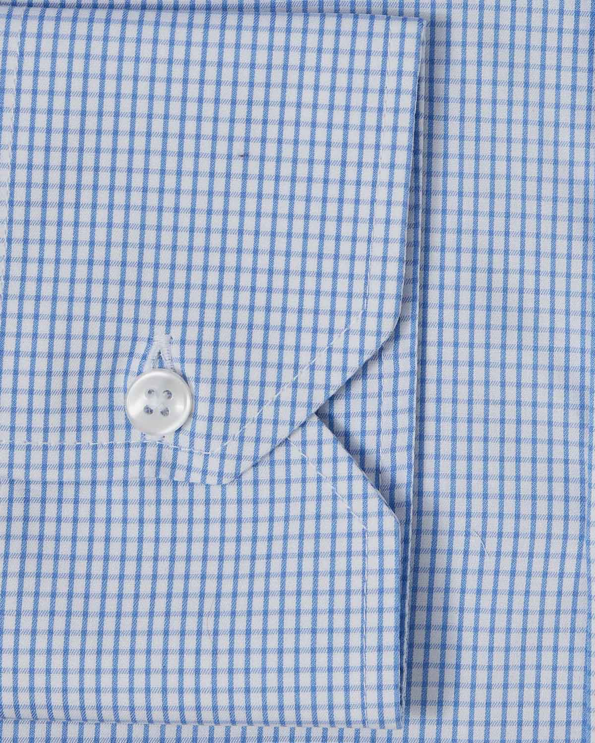 Easy-Care Blue Graph Check Dress Shirt - Image 3