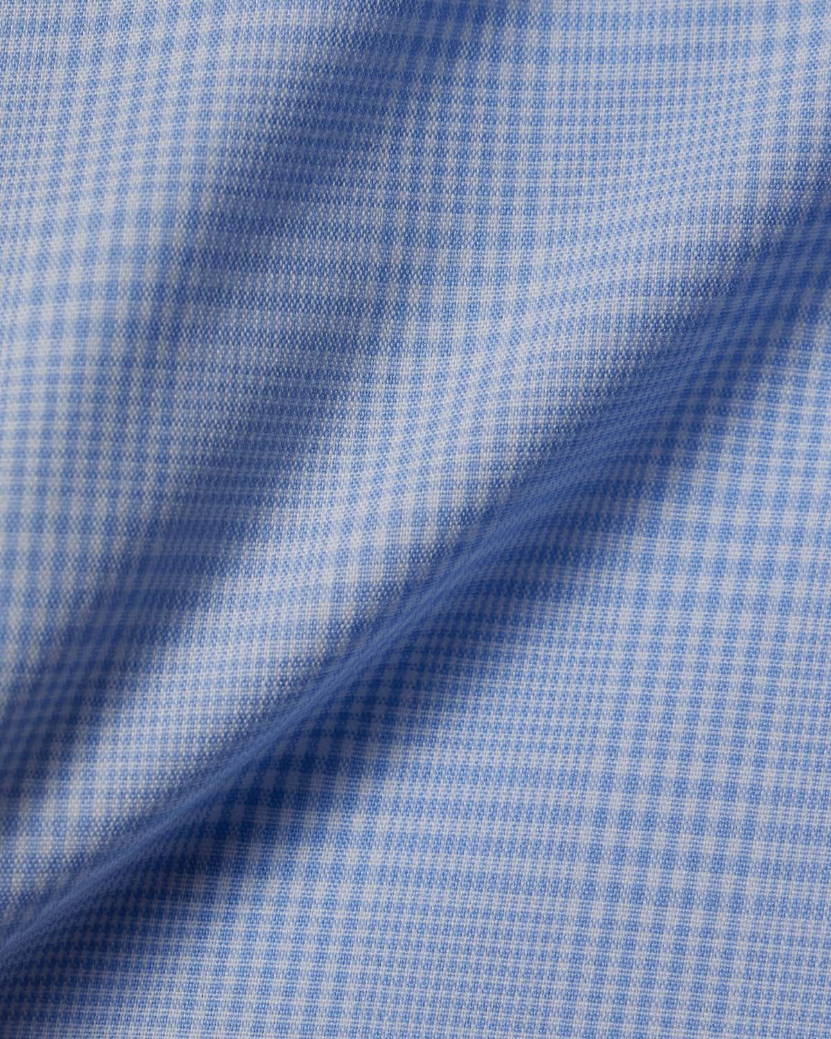 Easy-Care Blue Prince of Wales Check Dress Shirt - Image 4