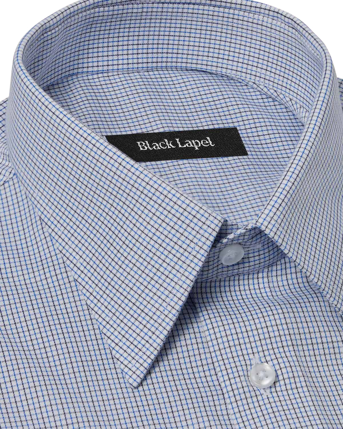 Easy-Care Blue Tattersall Dress Shirt - Image 2