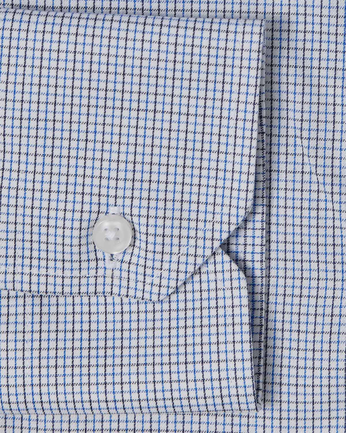 Easy-Care Blue Tattersall Dress Shirt - Image 3