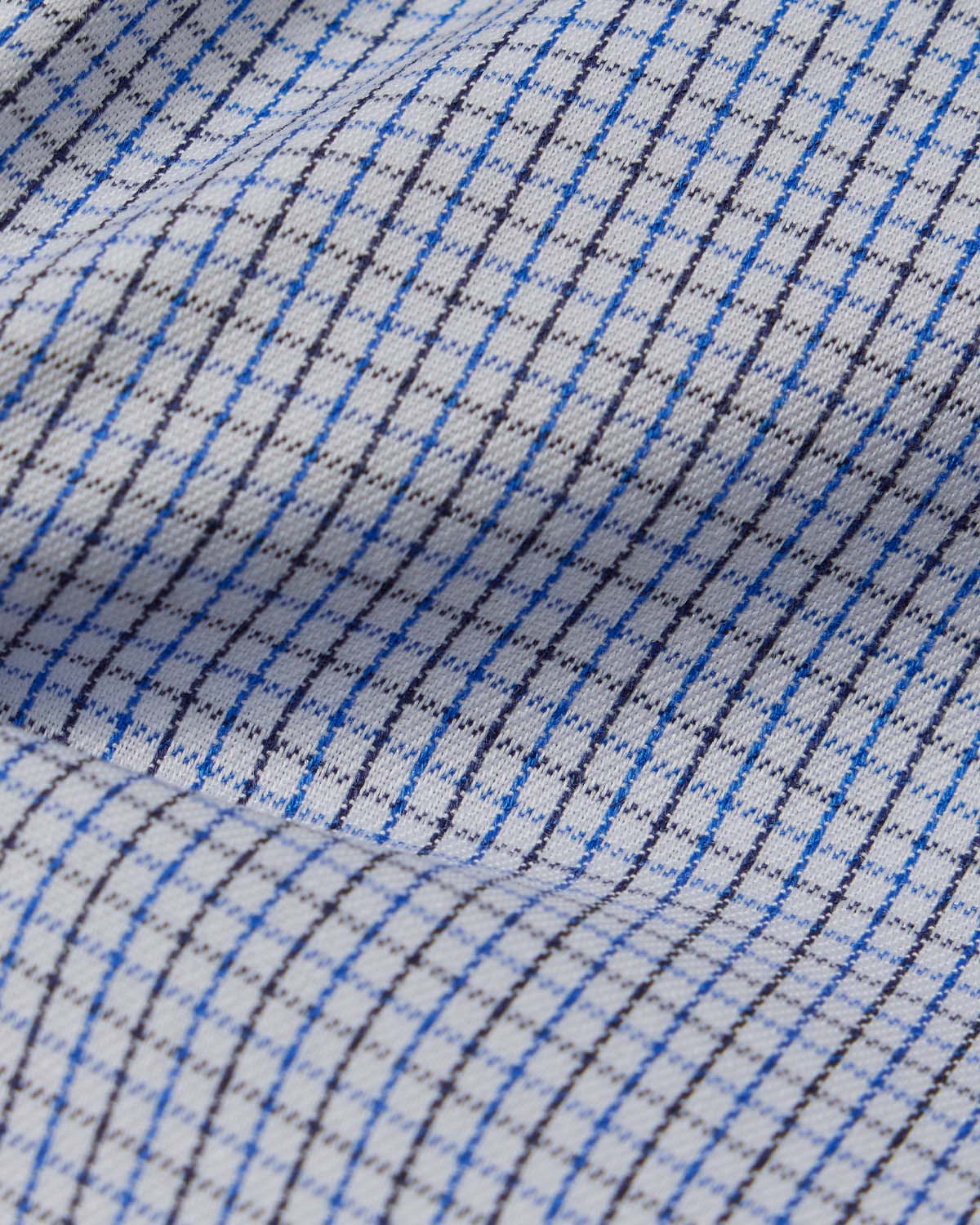 Easy-Care Blue Tattersall Dress Shirt - Image 4
