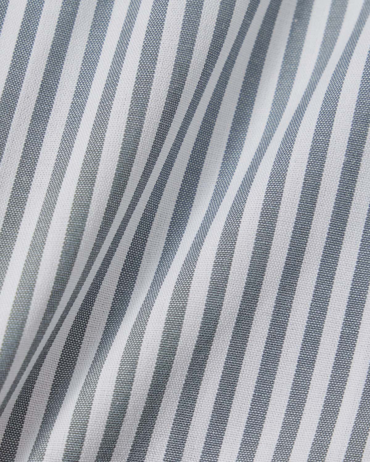 Easy-Care Grey Bar Stripe Dress Shirt - Image 4