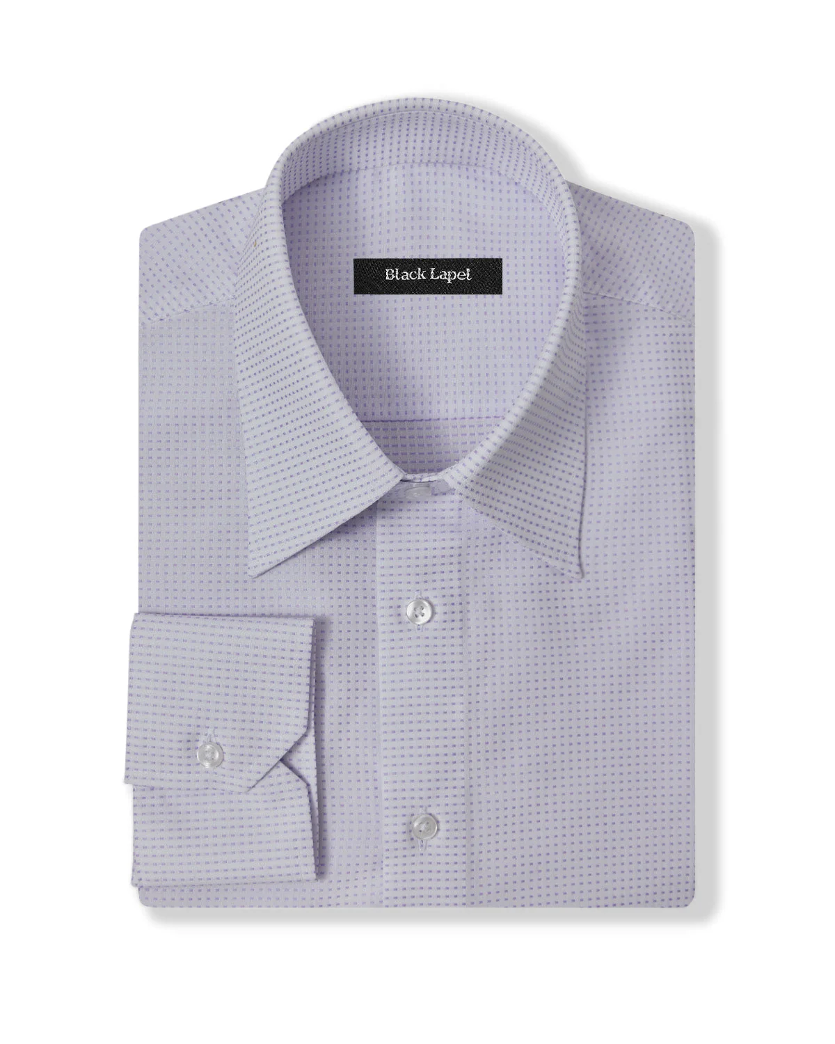 Easy-Care Lavender Square Weave Dress Shirt