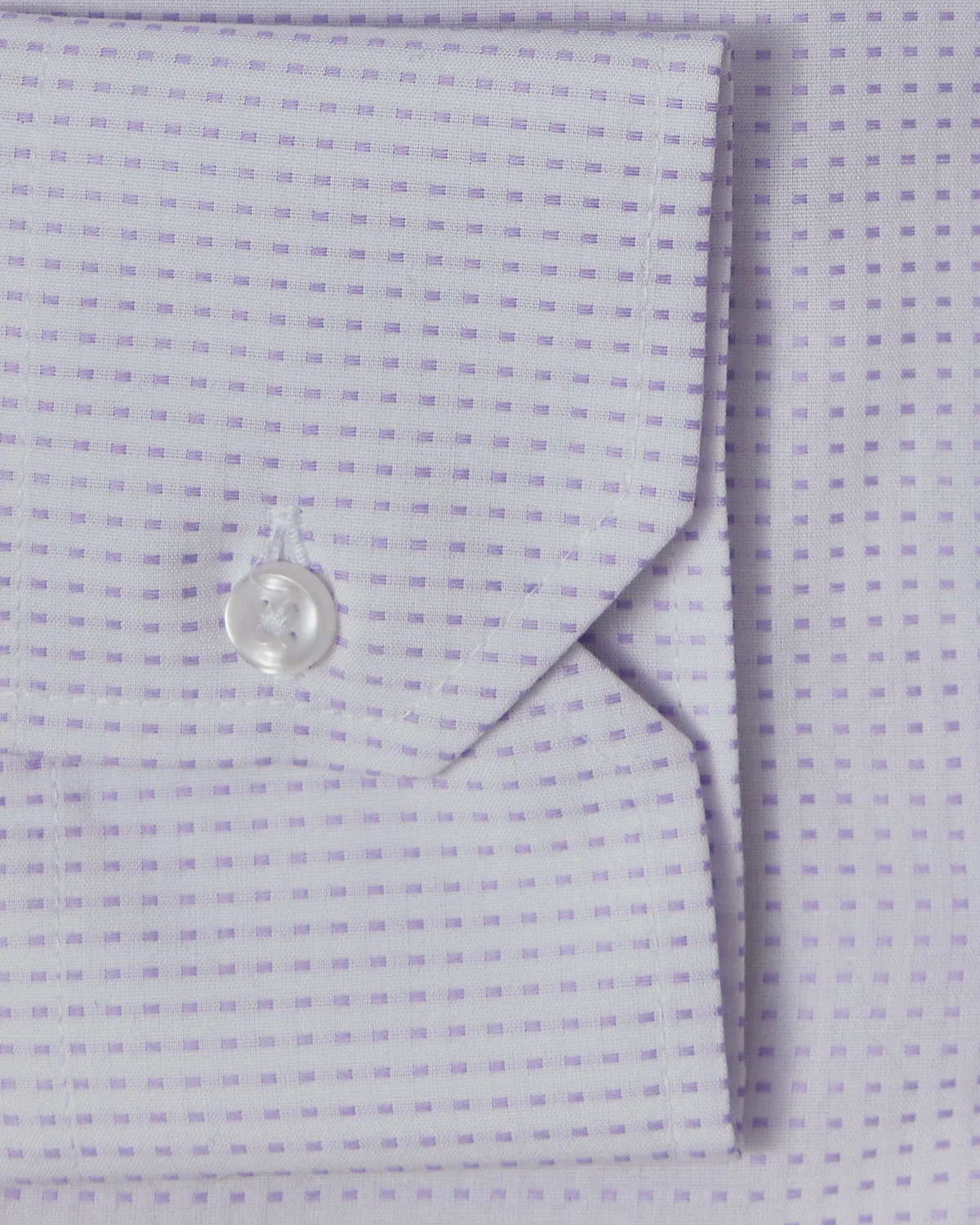 Easy-Care Lavender Square Weave Dress Shirt - Image 3