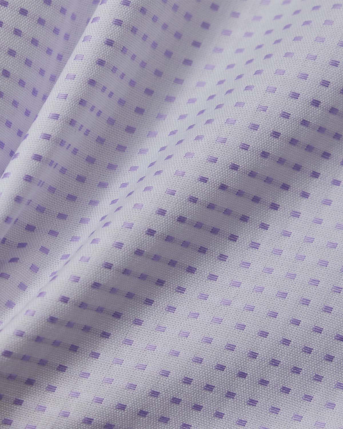 Easy-Care Lavender Square Weave Dress Shirt - Image 4