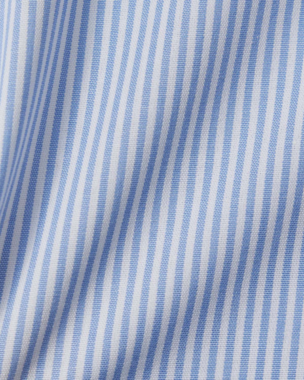 Easy-Care Light Blue Bar Stripe Dress Shirt - Image 4