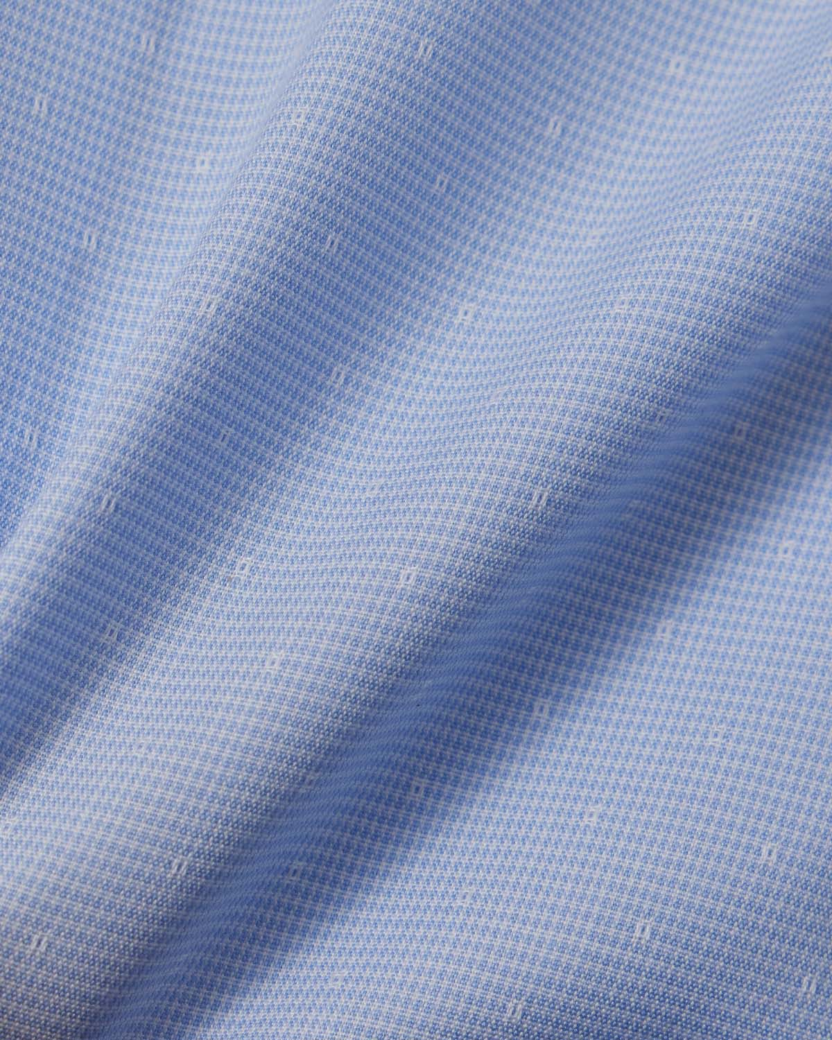 Easy-Care Light Blue Dot Weave Dress Shirt - Image 4
