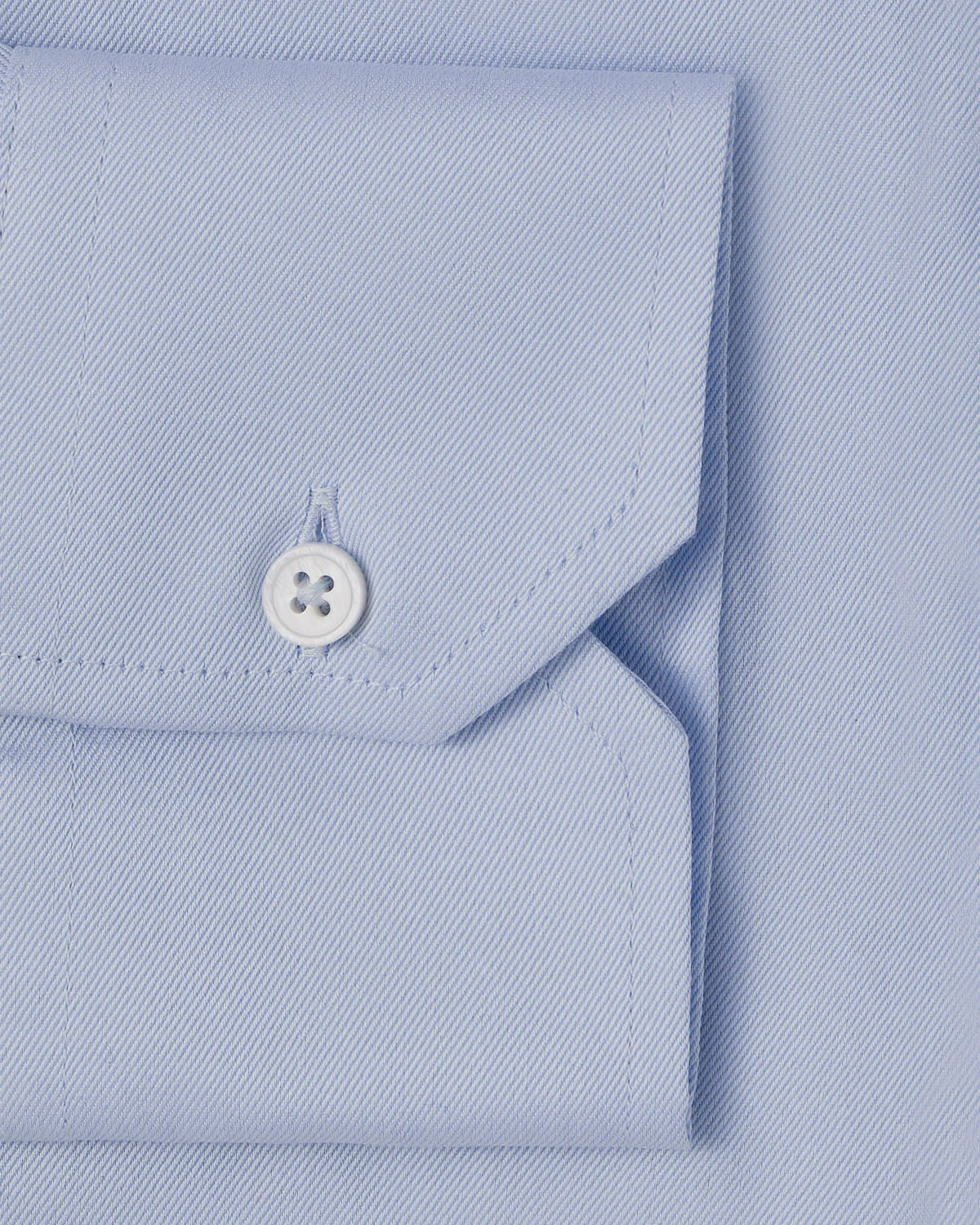 Easy-Care Light Blue Fine Twill Dress Shirt - Image 3