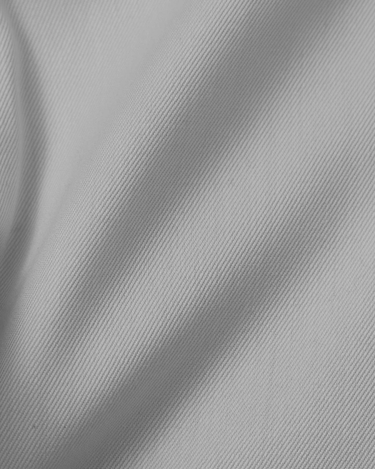 Easy-Care Light Grey Fine Twill Dress Shirt - Image 4