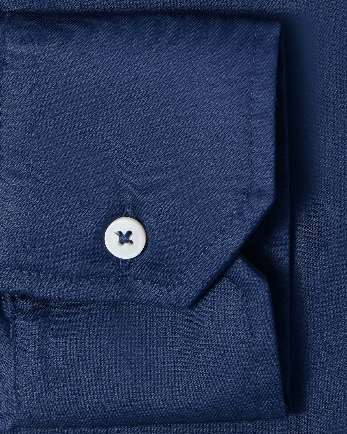 Easy-Care Navy Twill Dress Shirt - Image 3