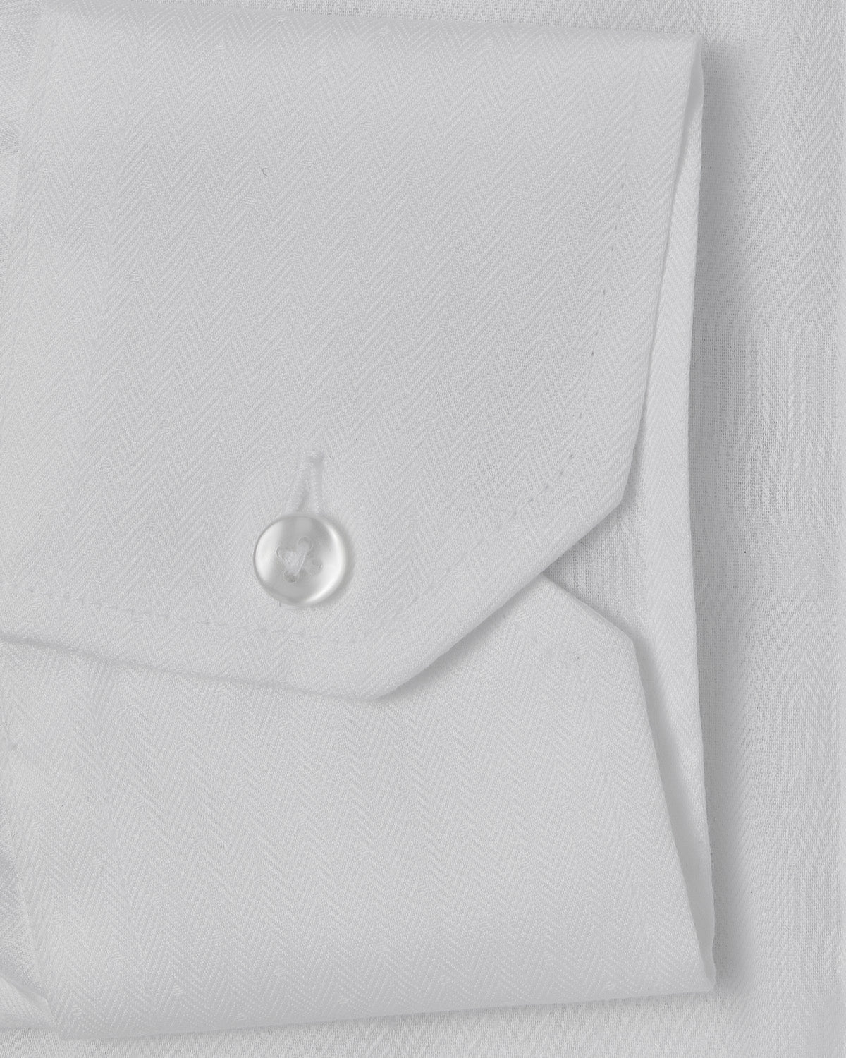Easy-Care White Herringbone Dot Dress Shirt - Image 3