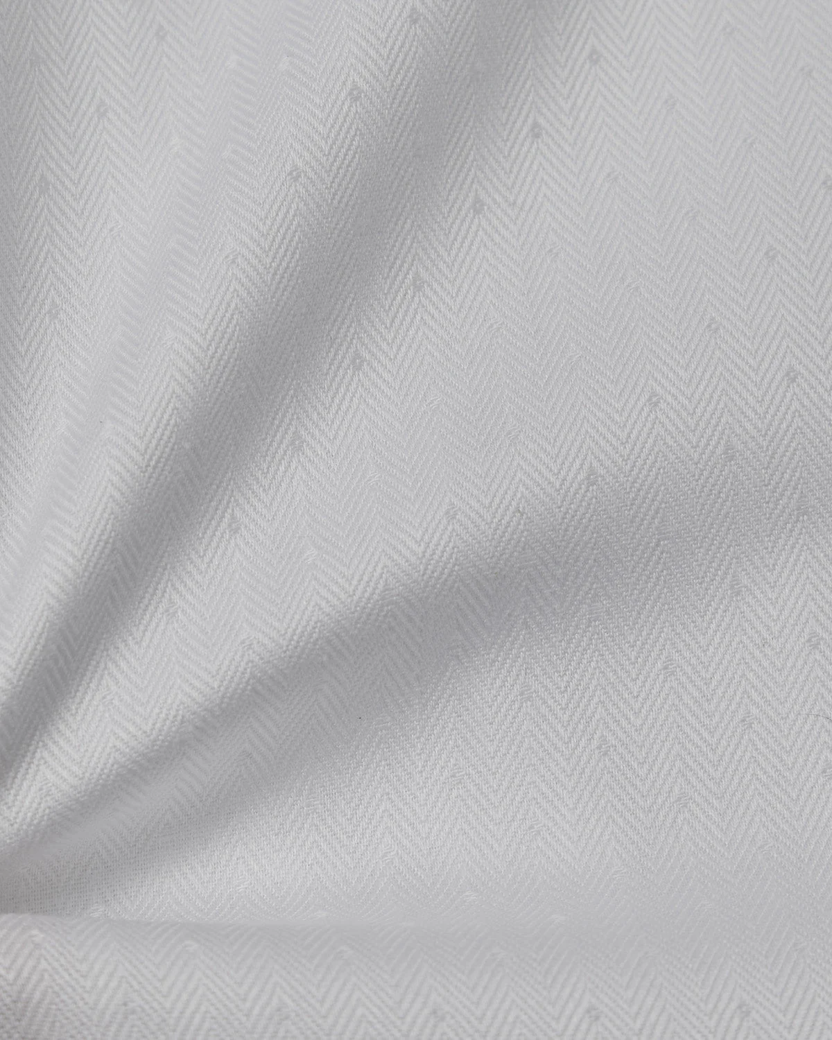 Easy-Care White Herringbone Dot Dress Shirt - Image 4