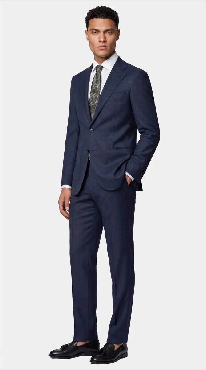 The Foundation Blue Nailhead Suit - Image 4
