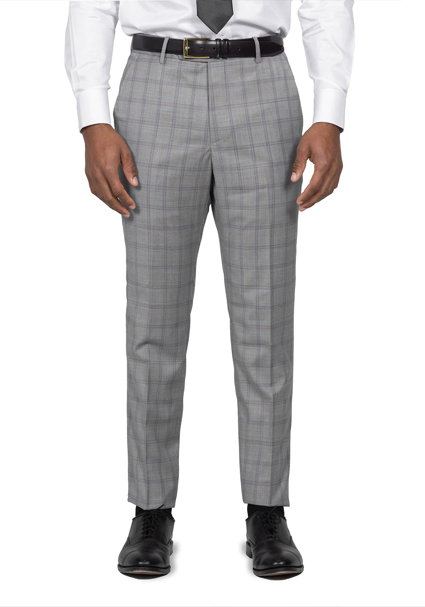 Grey and Purple Windowpane Suit - Image 6