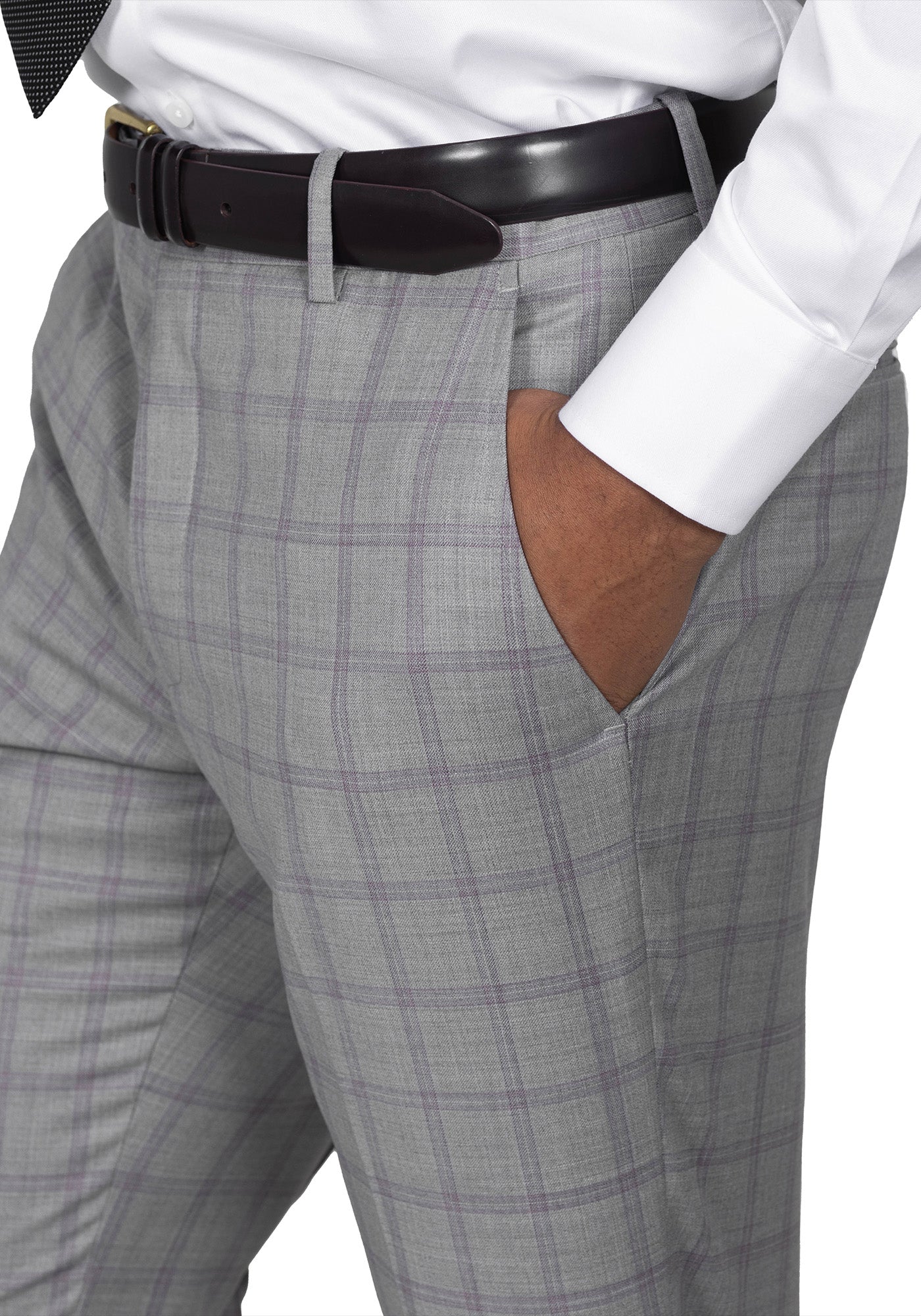 Grey and Purple Windowpane Suit - Image 7