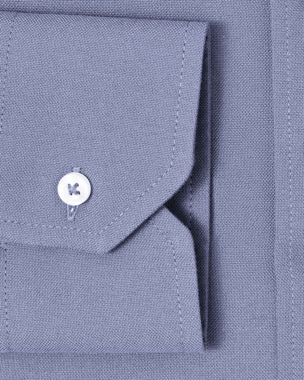 Grey Brushed Oxford Dress Shirt - Image 3