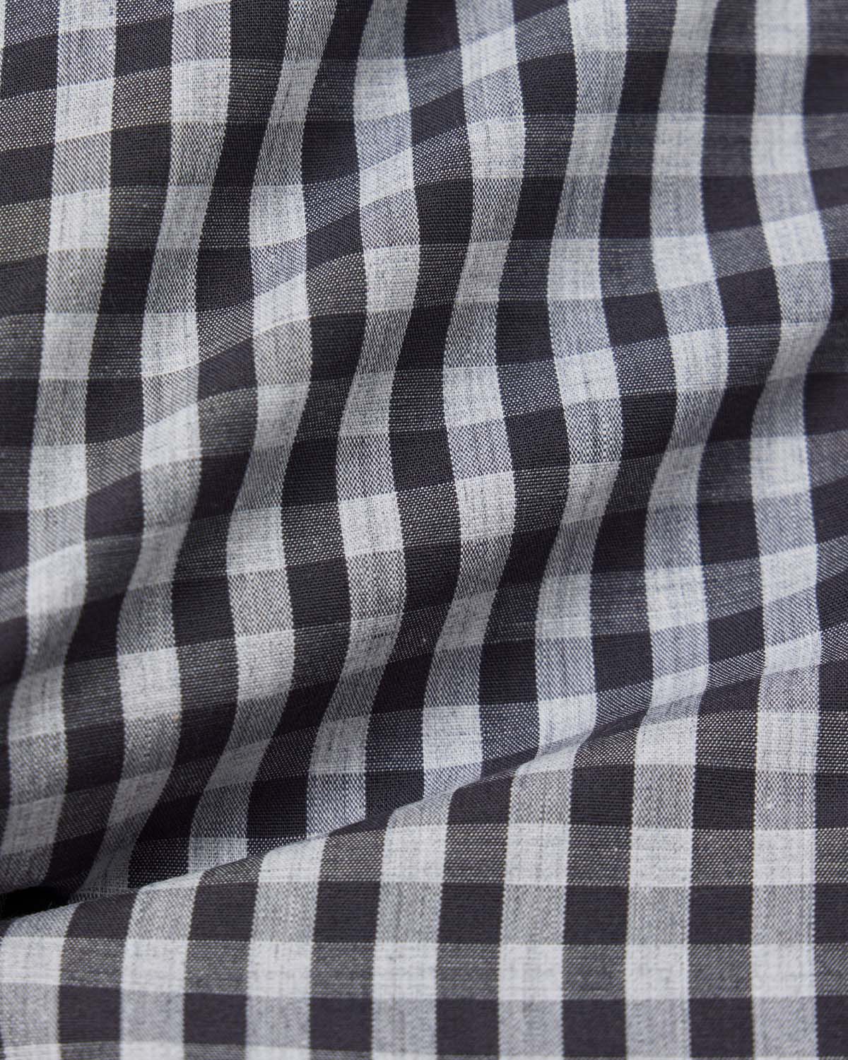 Grey Melange Gingham Casual Shirt - Image 4