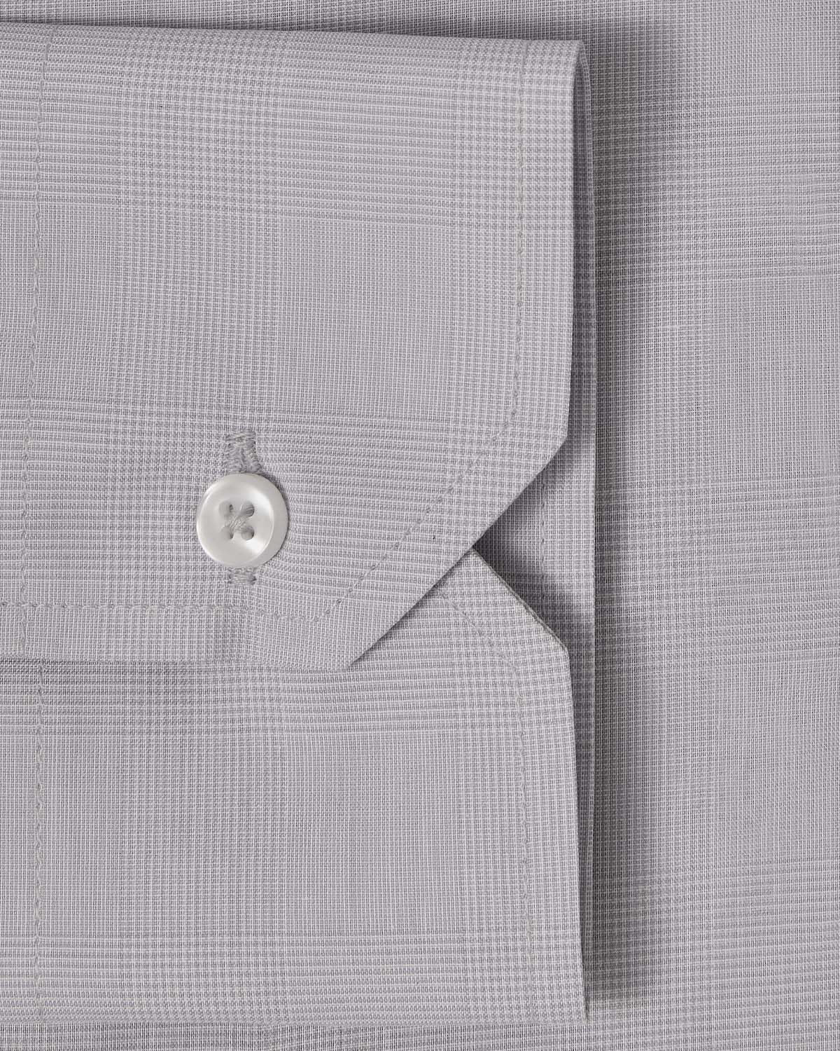 Grey Prince of Wales Dress Shirt - Image 3