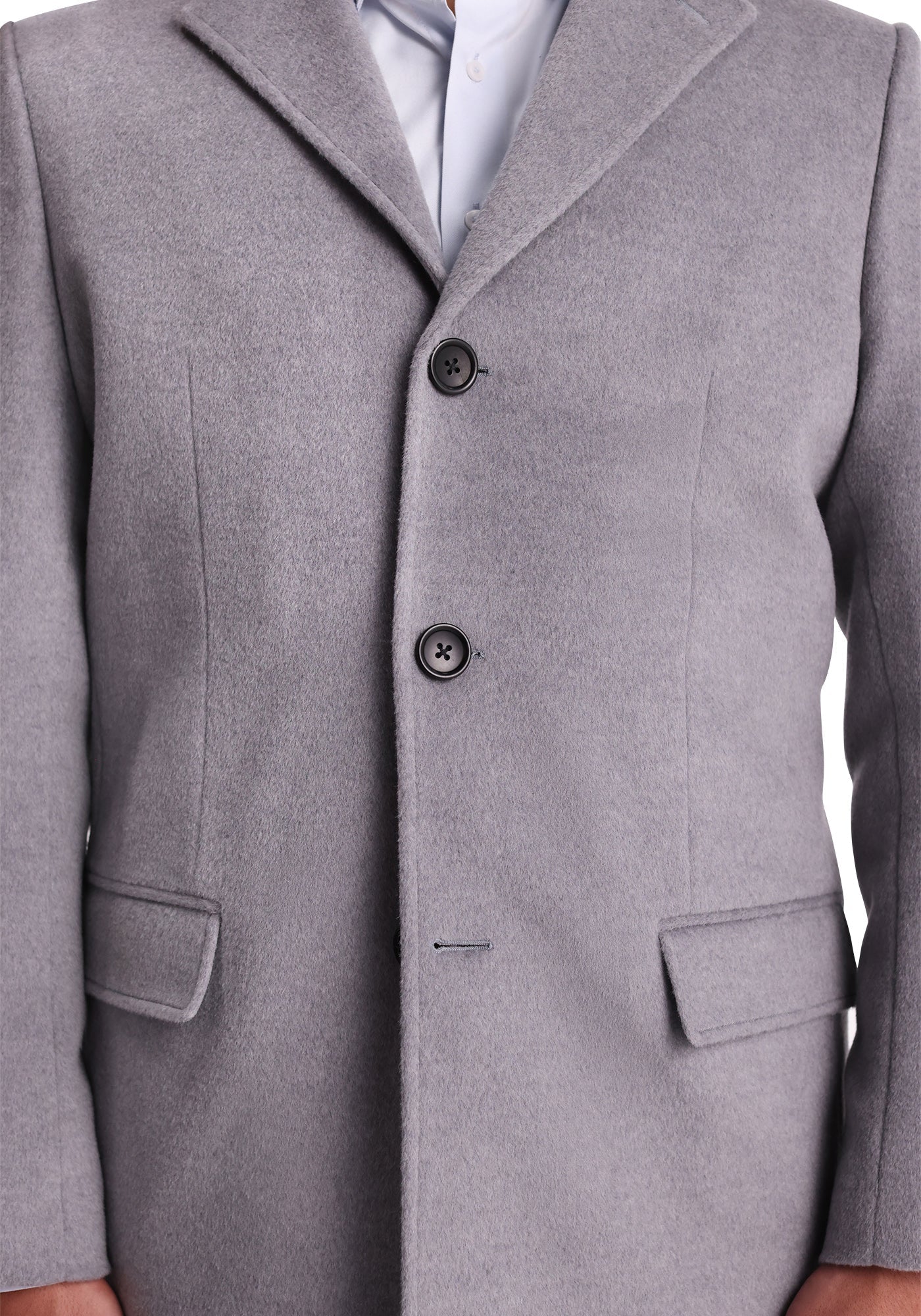 Grey Wool-Cashmere Overcoat - Image 3