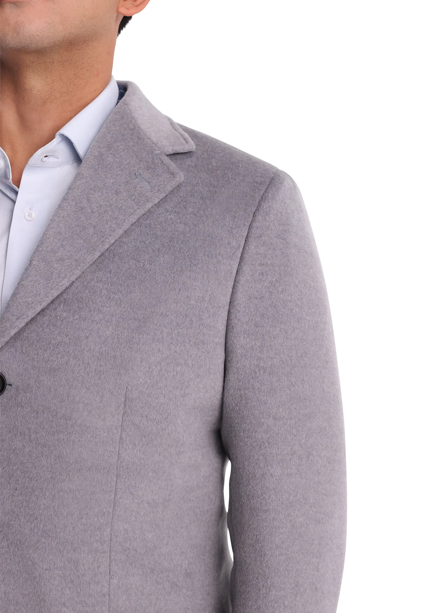 Grey Wool-Cashmere Overcoat - Image 4