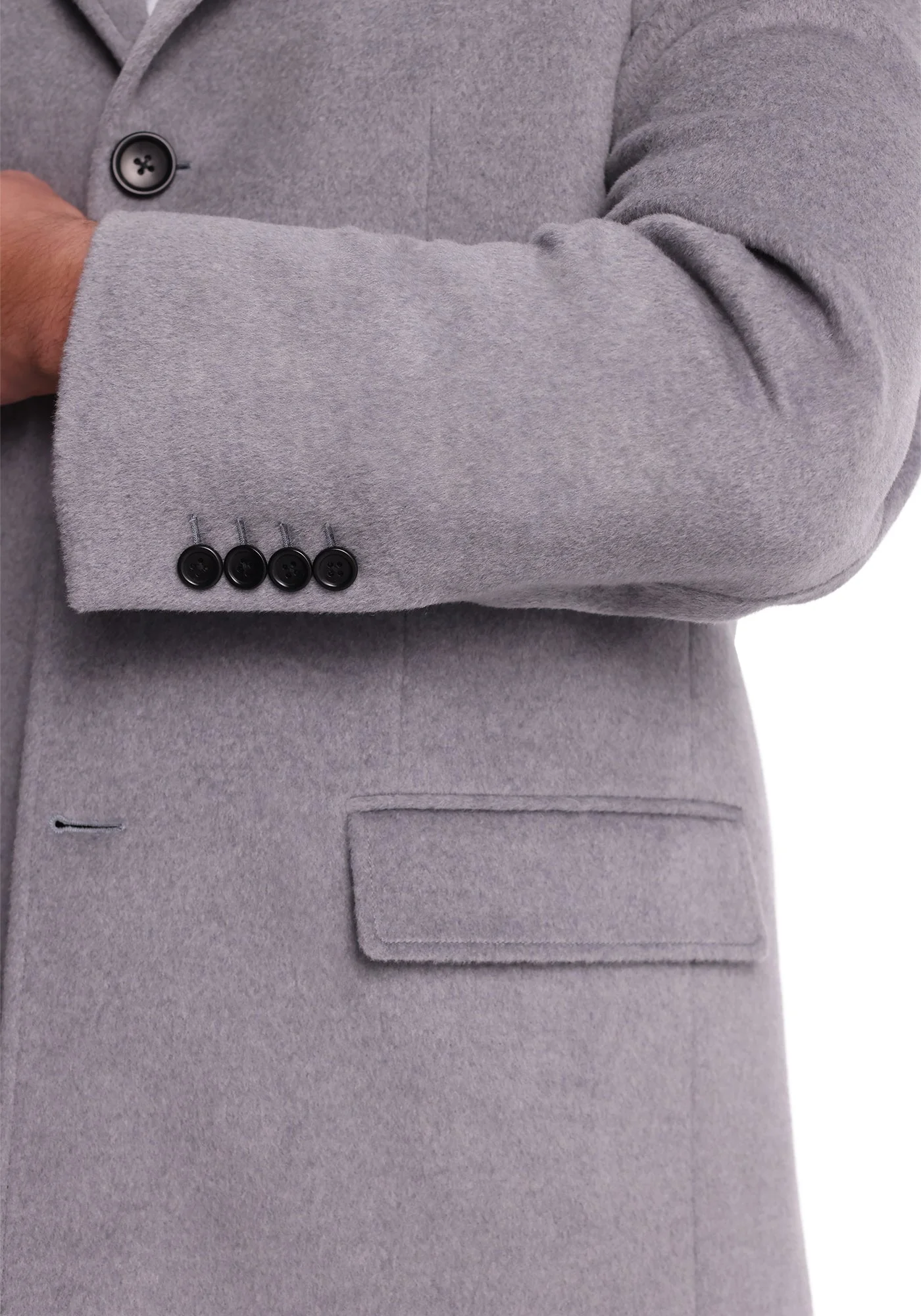 Grey Wool-Cashmere Overcoat - Image 5