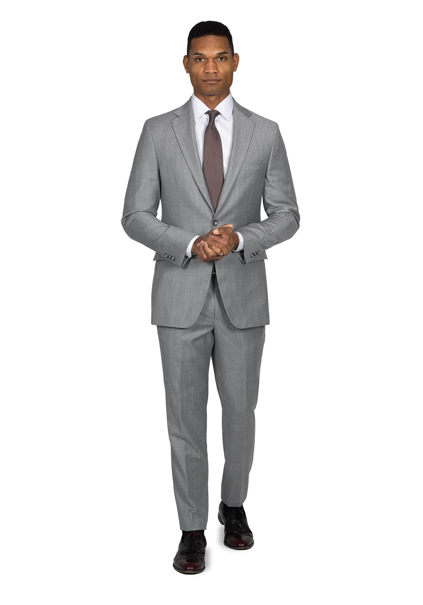 The Trivero Heather Light Grey Twill Suit - Image 3