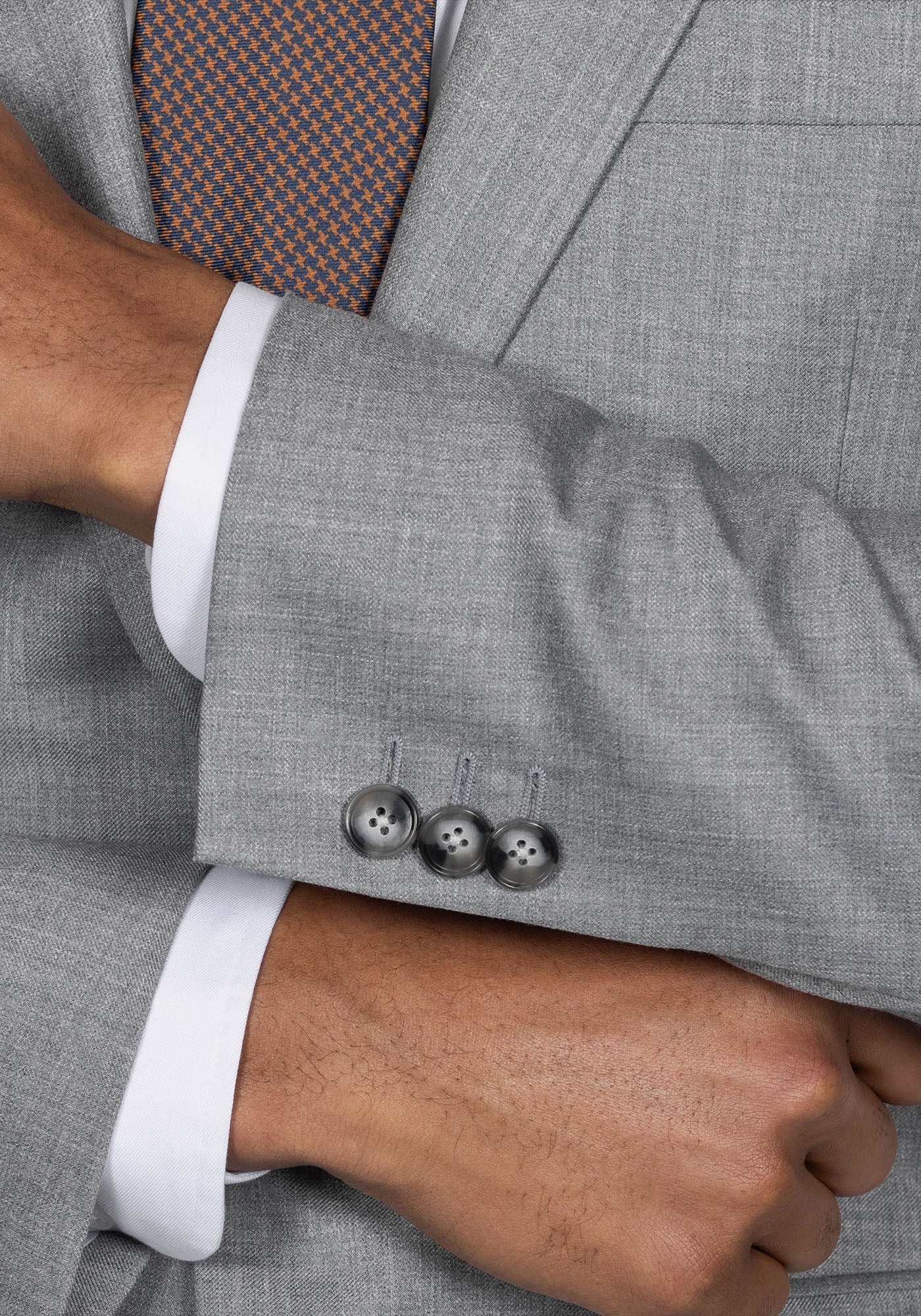 The Trivero Heather Light Grey Twill Suit - Image 6