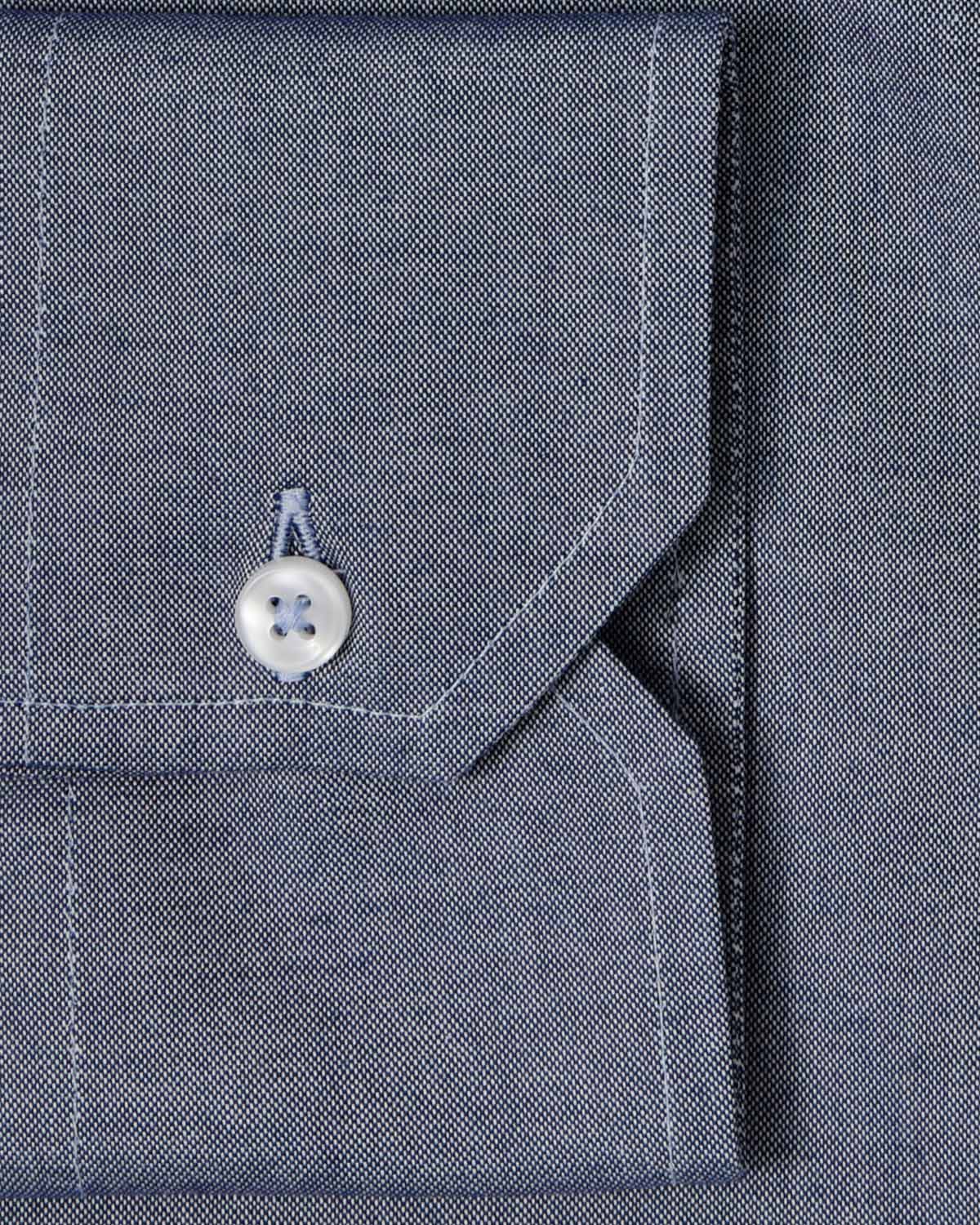 Indigo Blue Casual Pinpoint Dress Shirt - Image 3