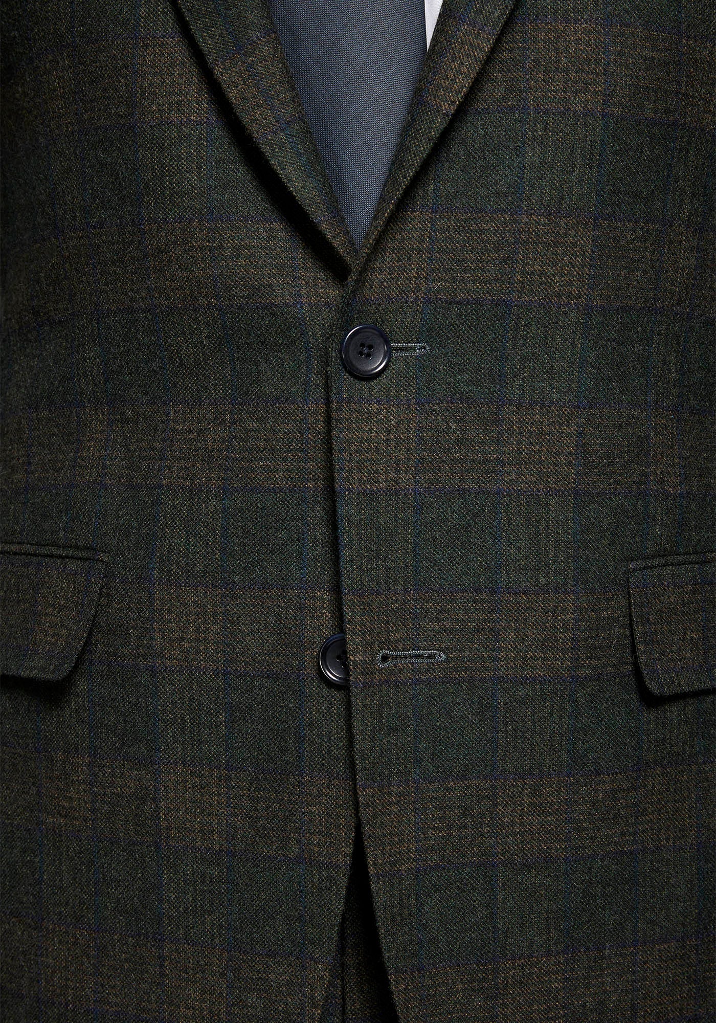 Lambswool Green Windowpane Blazer - Image 4