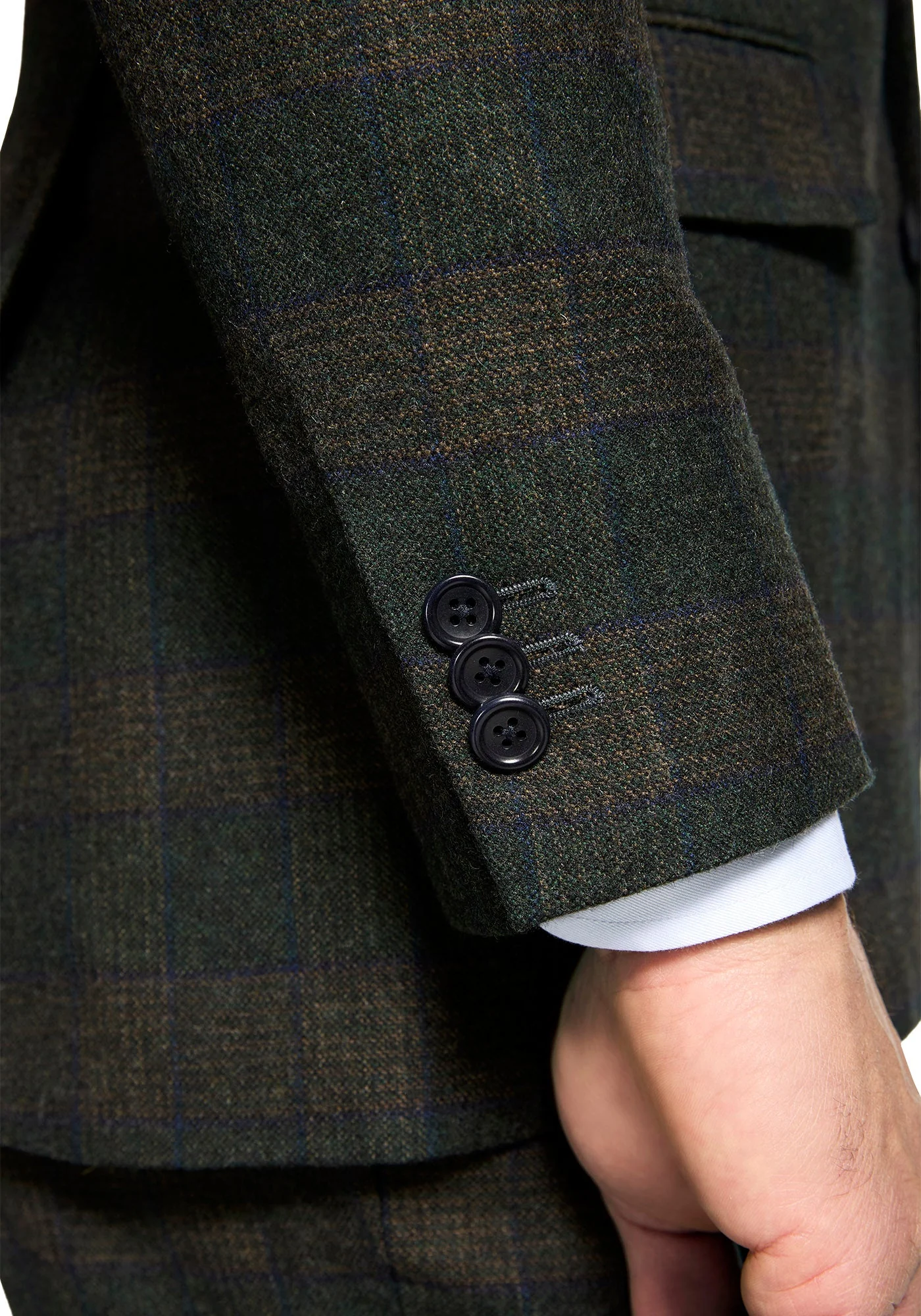 Lambswool Green Windowpane Suit - Image 3
