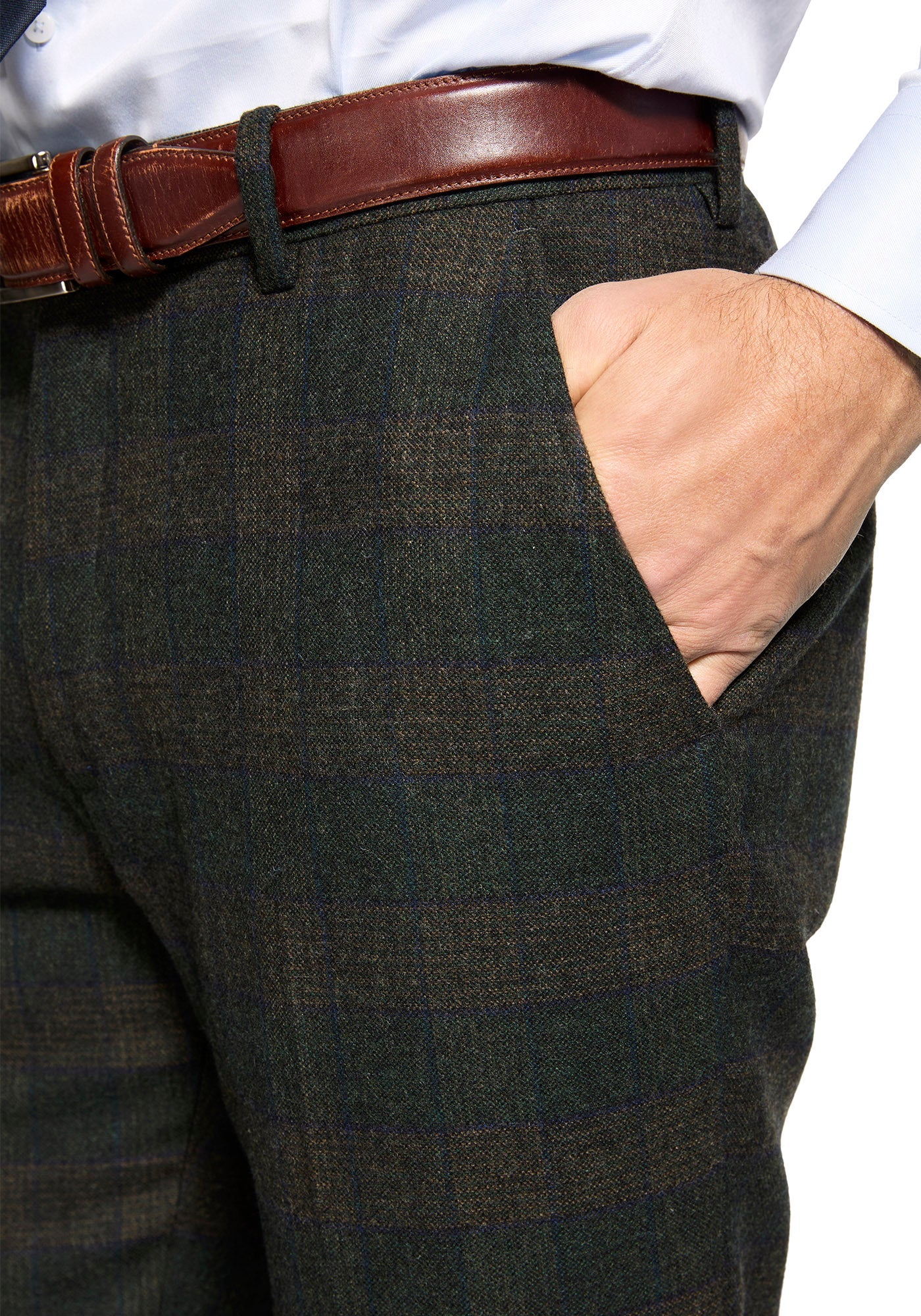 Lambswool Green Windowpane Suit - Image 6
