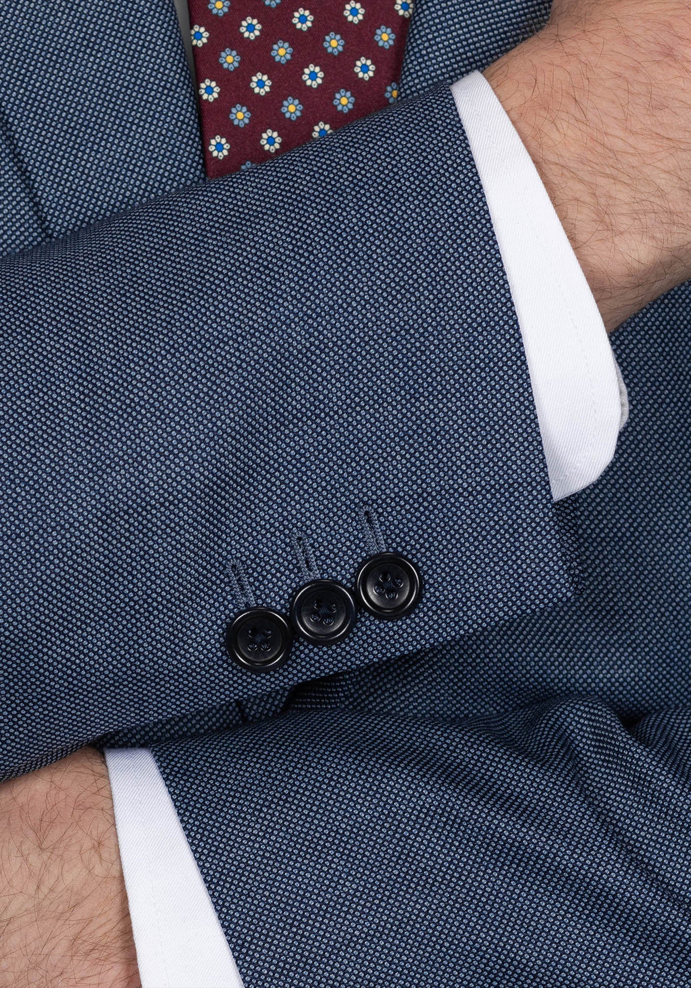 Light Blue Birdseye Suit - Image 5