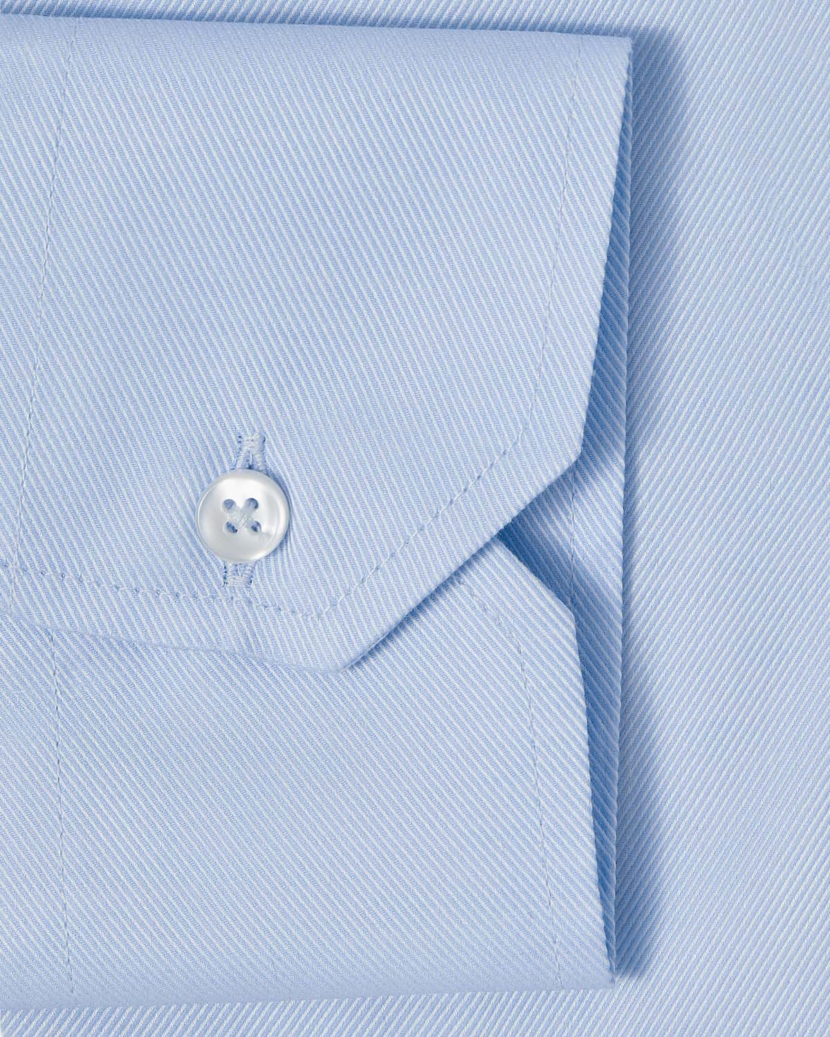 Light Blue Classic Twill Dress Shirt - Image 3