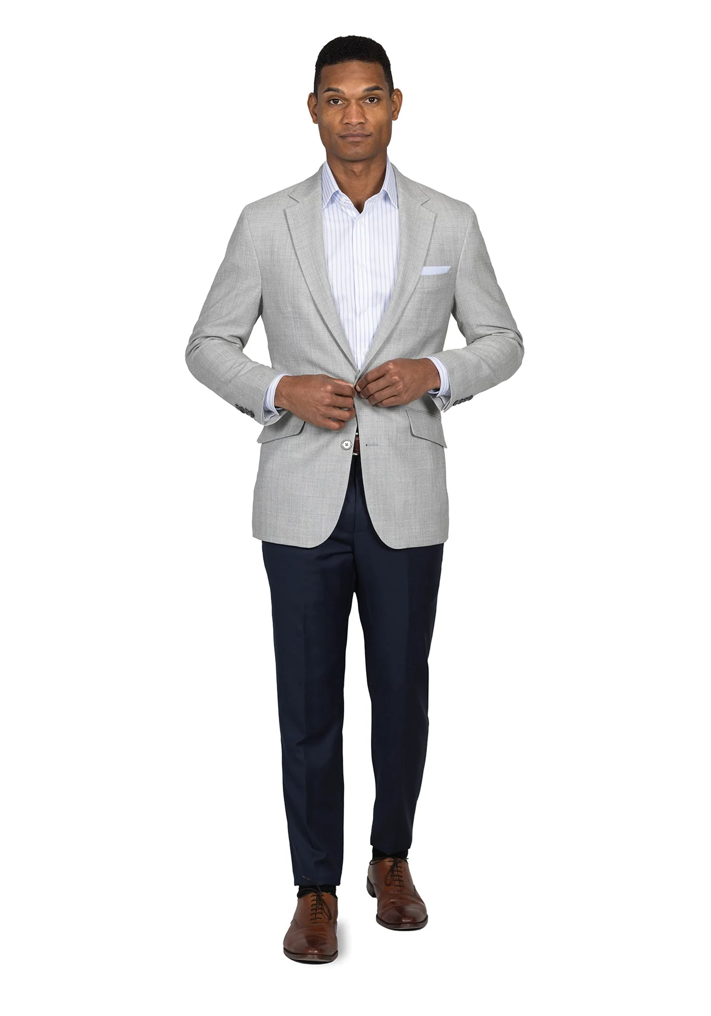Light Grey Hopsack Dress Pants - Image 2