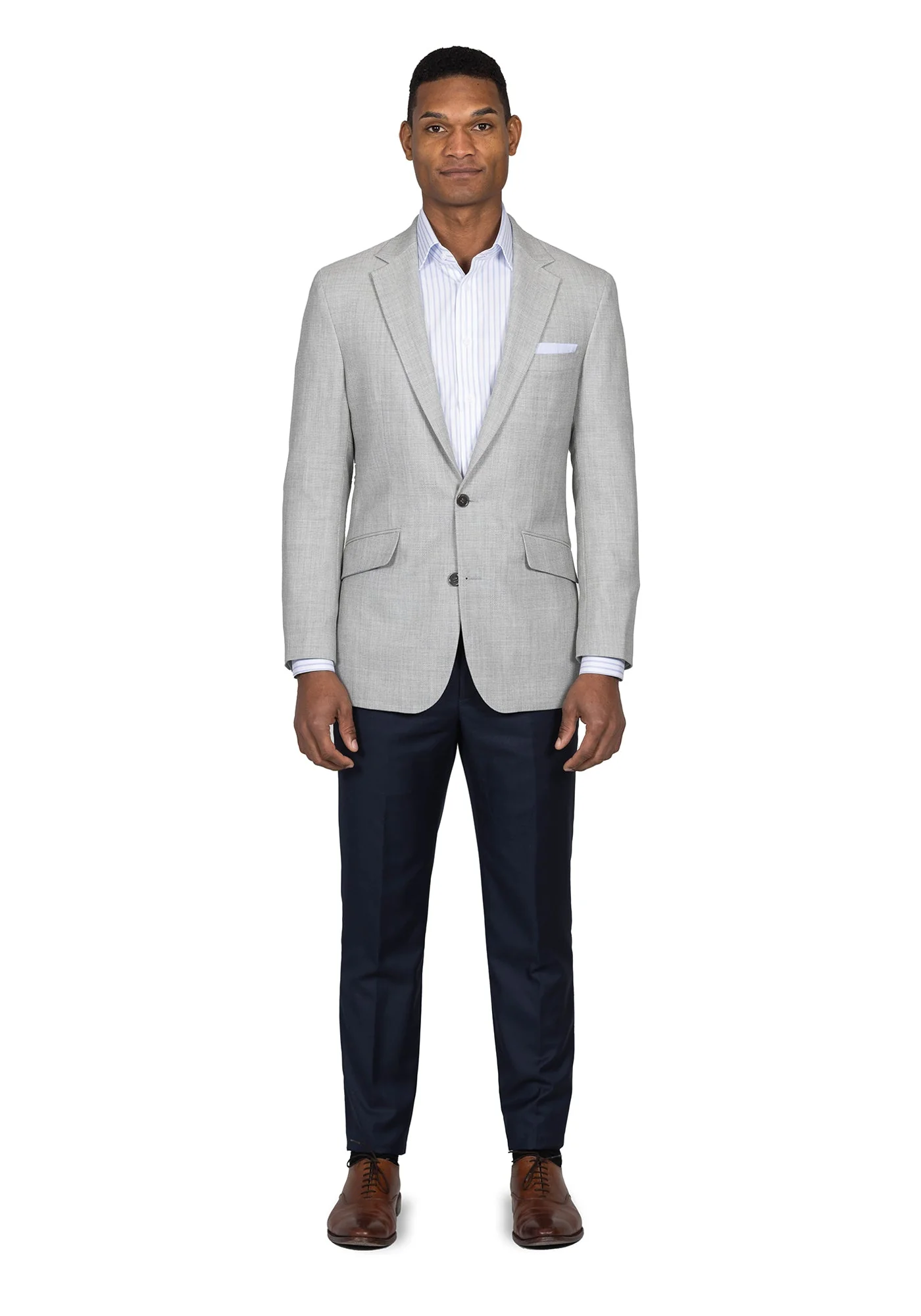 Light Grey Hopsack Suit