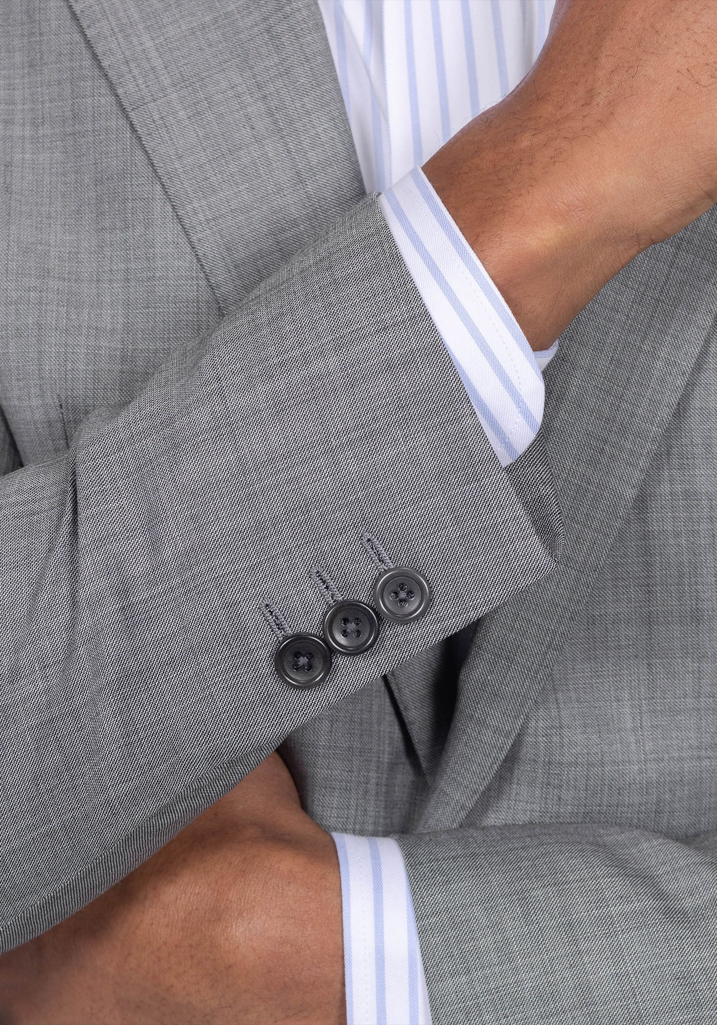 The Cornerstone Light Grey Solid Blazer - Image 5