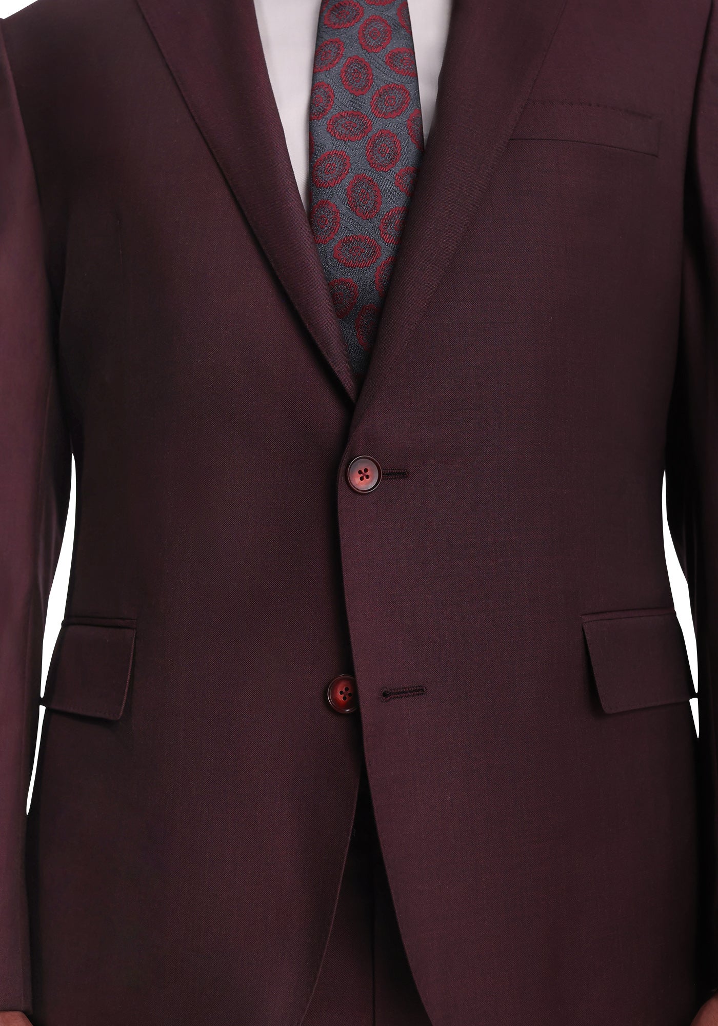 Maroon Sharkskin Suit - Image 4