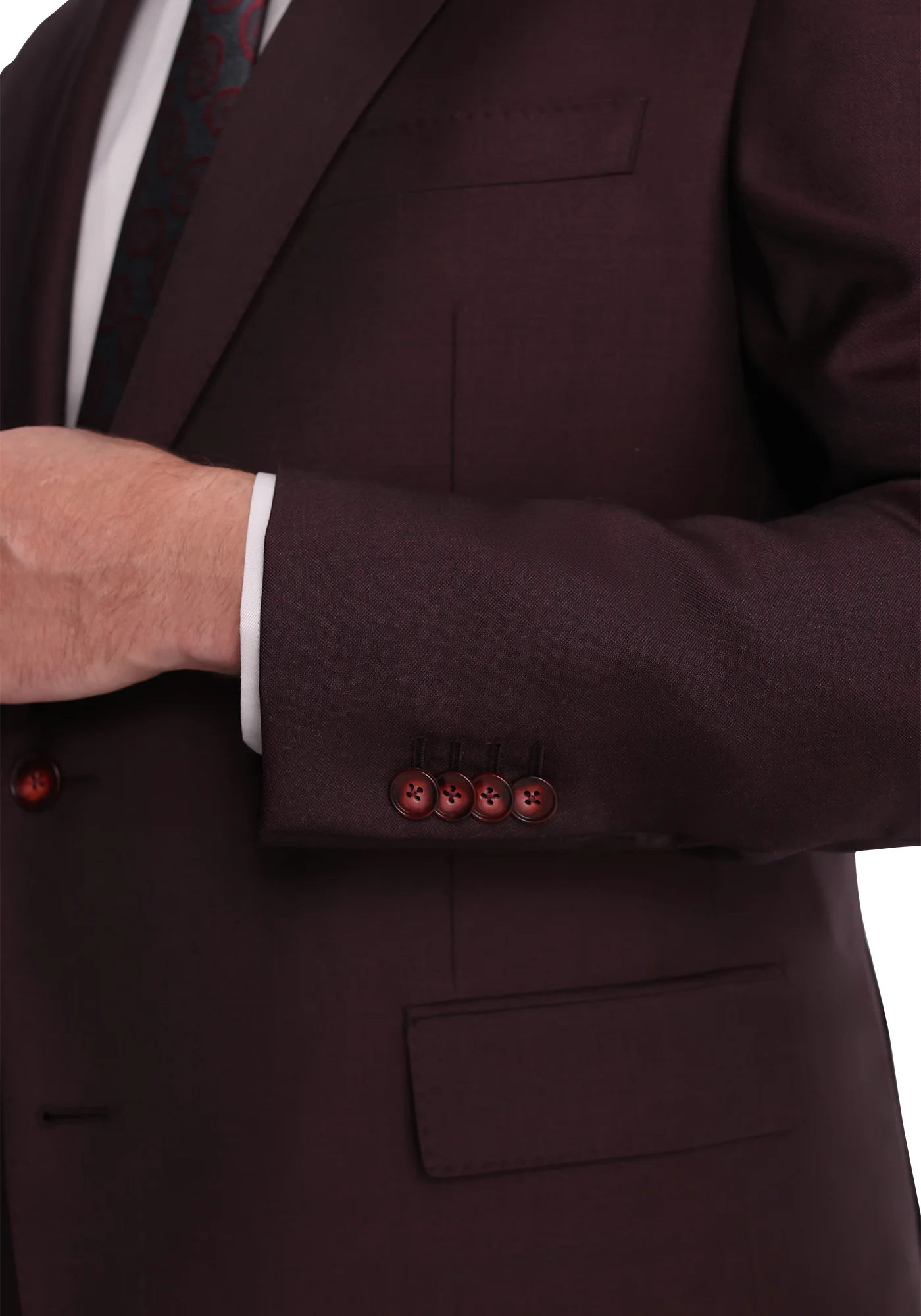 Maroon Sharkskin Suit - Image 3