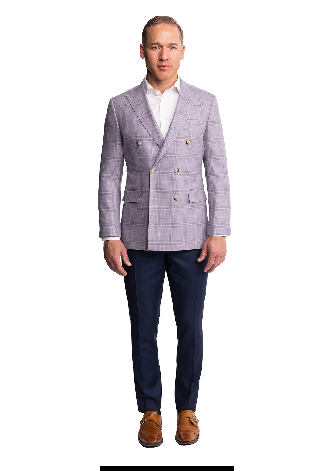 Mauve Wool Silk Linen Blazer - Image 5