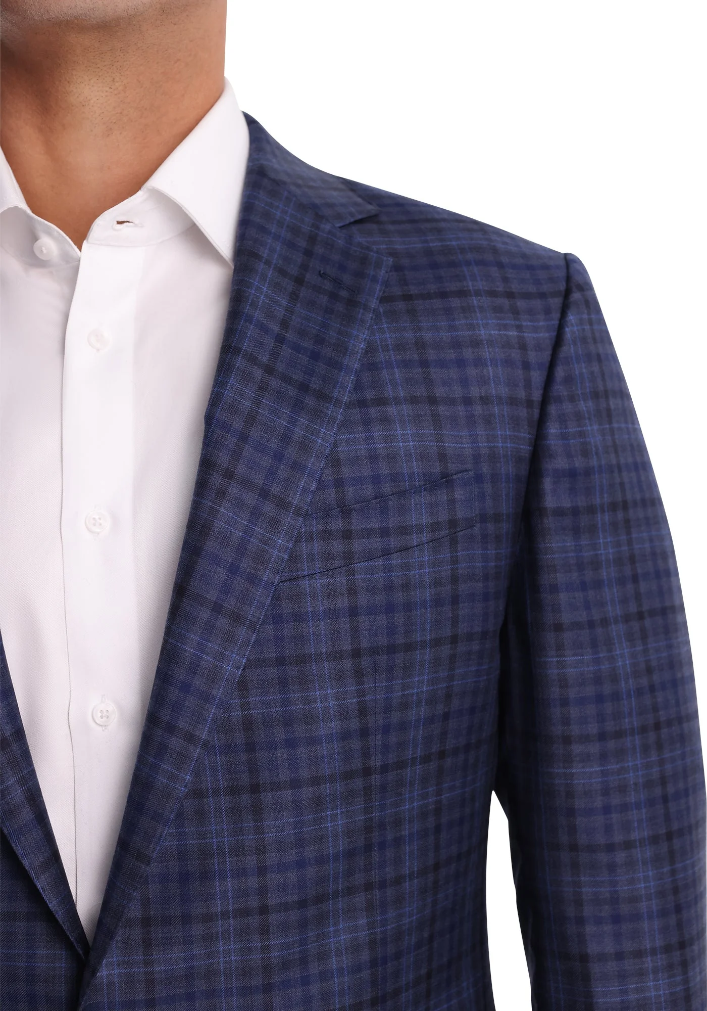 Mixed Blue Plaid Suit - Image 3