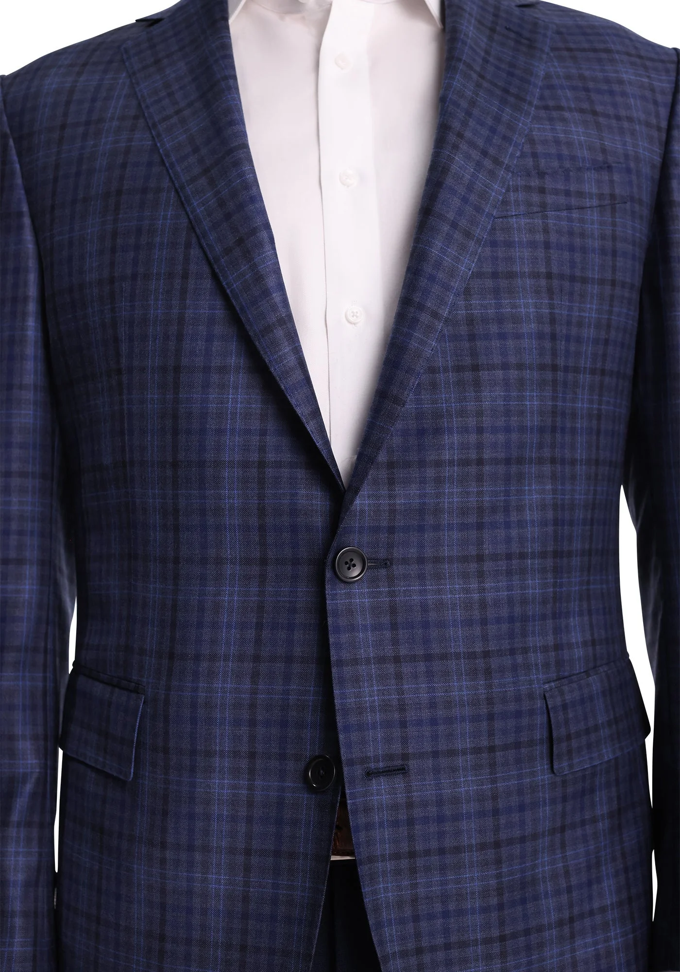 Mixed Blue Plaid Suit - Image 4
