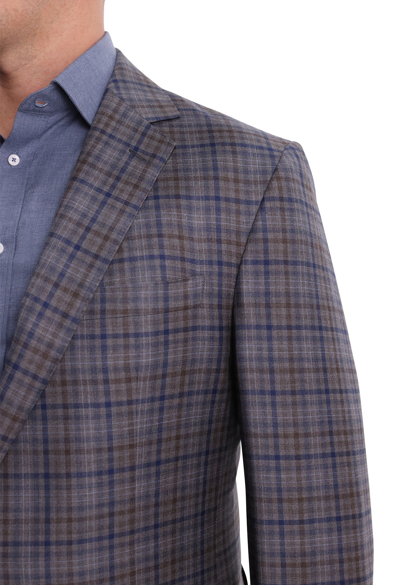 Mixed Grey Plaid Dress Pants