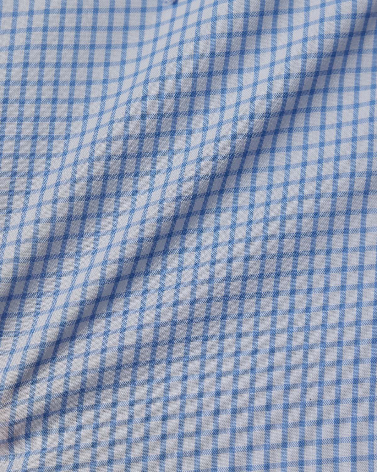 Natural Stretch Blue Graph Check Dress Shirt - Image 4