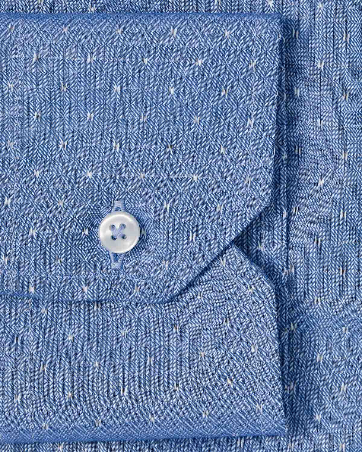 Natural Stretch Blue Mini Ditsy Dress Shirt - Image 3