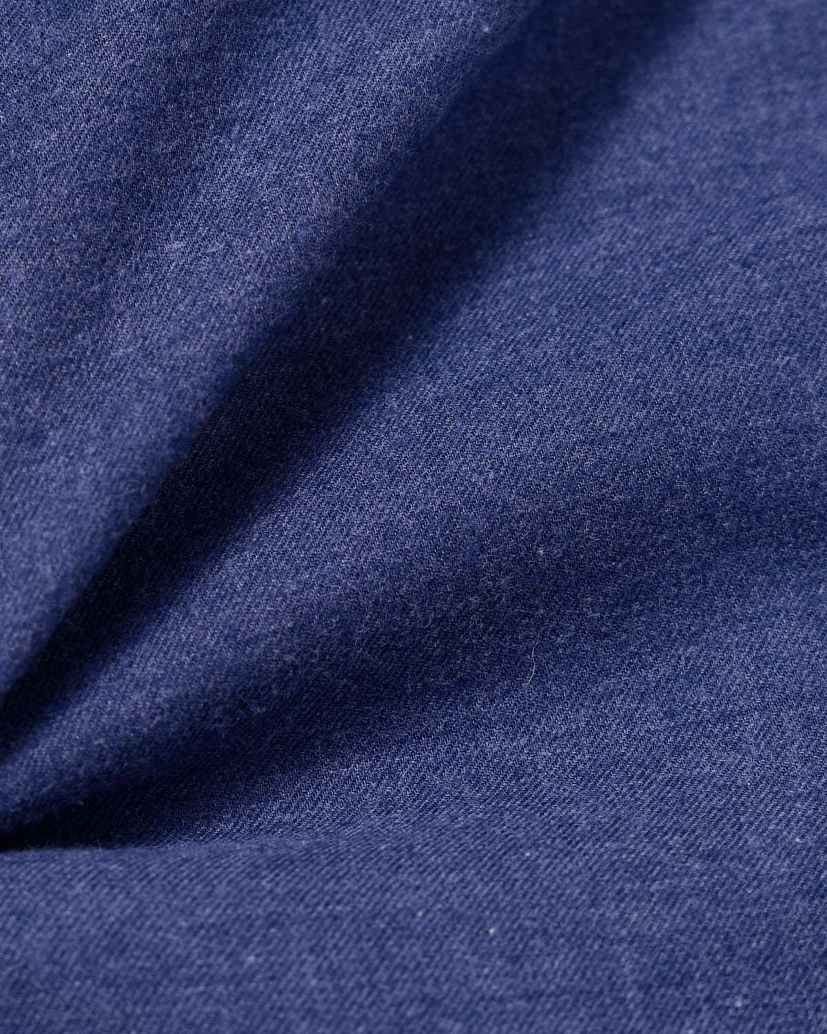 Natural Stretch Dark Blue Brushed Twill Dress Shirt - Image 4
