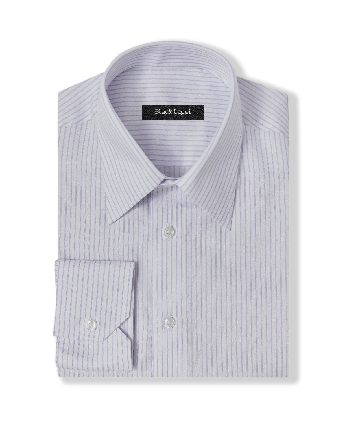 Natural Stretch Lavender Pencil Stripe Dress Shirt