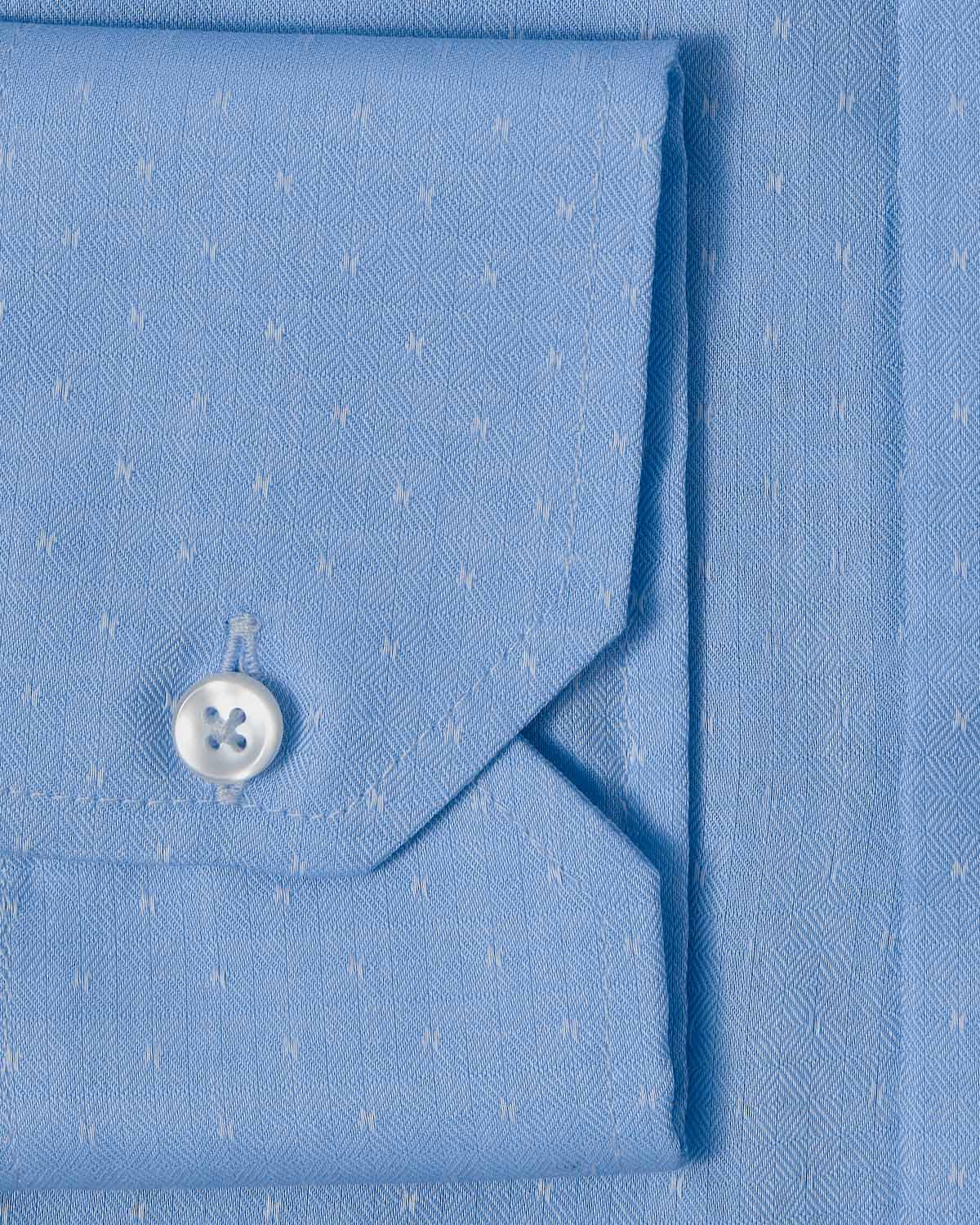 Natural Stretch Light Blue Ditsy Print Dress Shirt - Image 3
