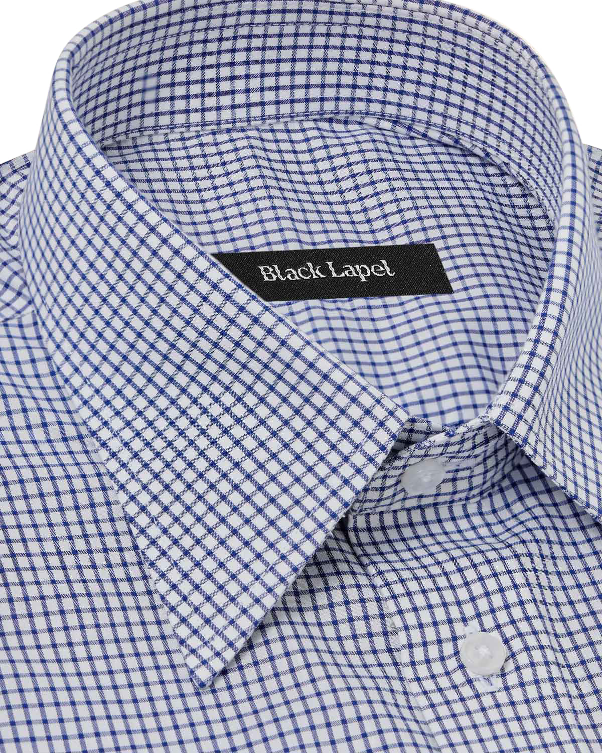 Natural Stretch Navy Graph Check Dress Shirt - Image 2