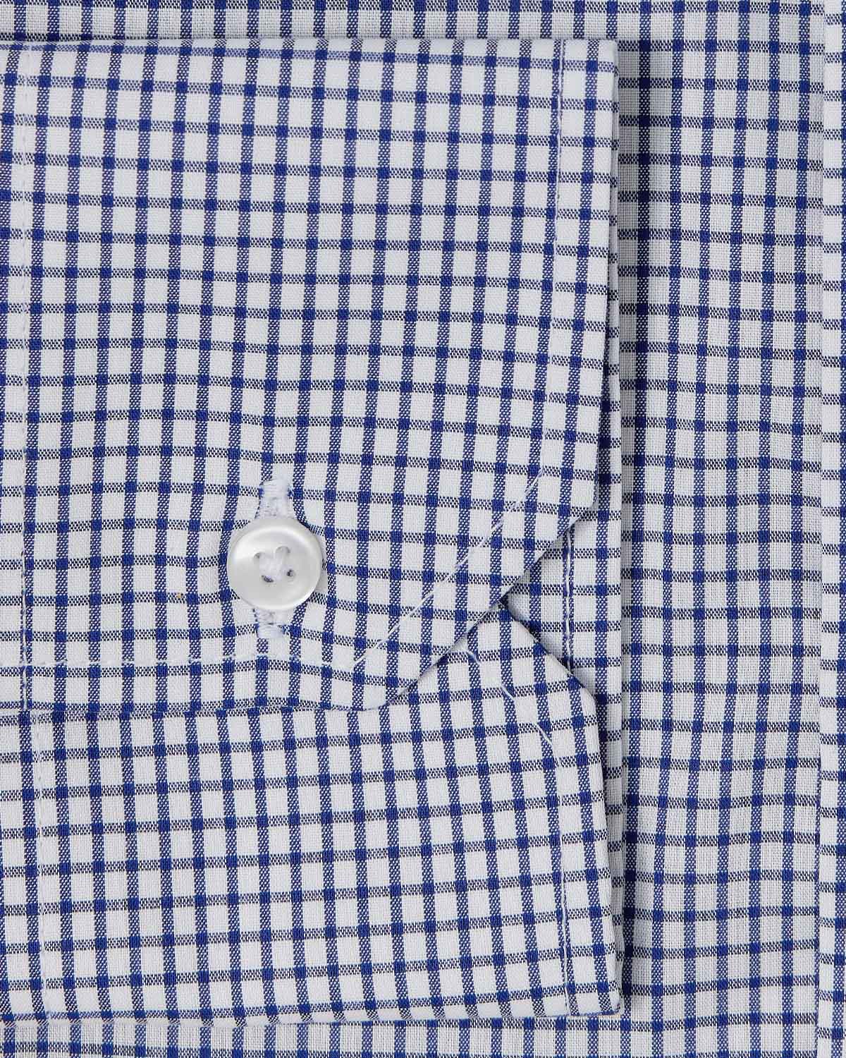 Natural Stretch Navy Graph Check Dress Shirt - Image 3