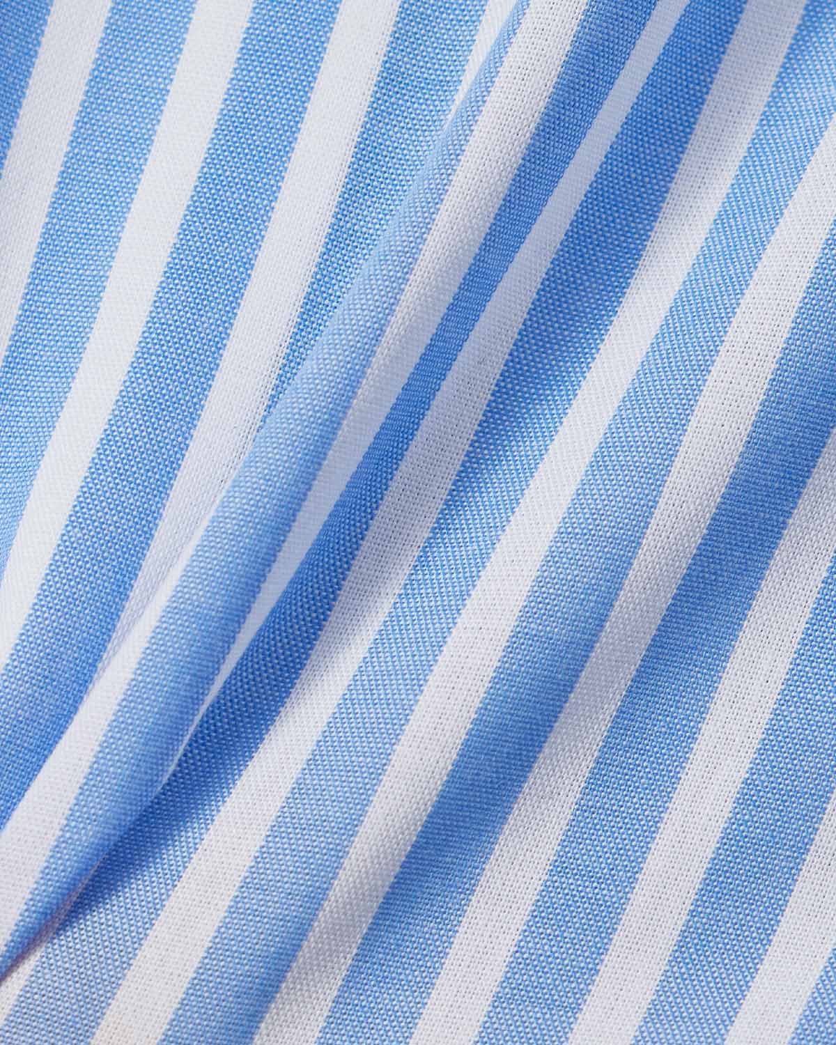 Natural Stretch Sky Blue Stripe Dress Shirt - Image 4